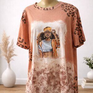 Graphic Leopard Accent Tee